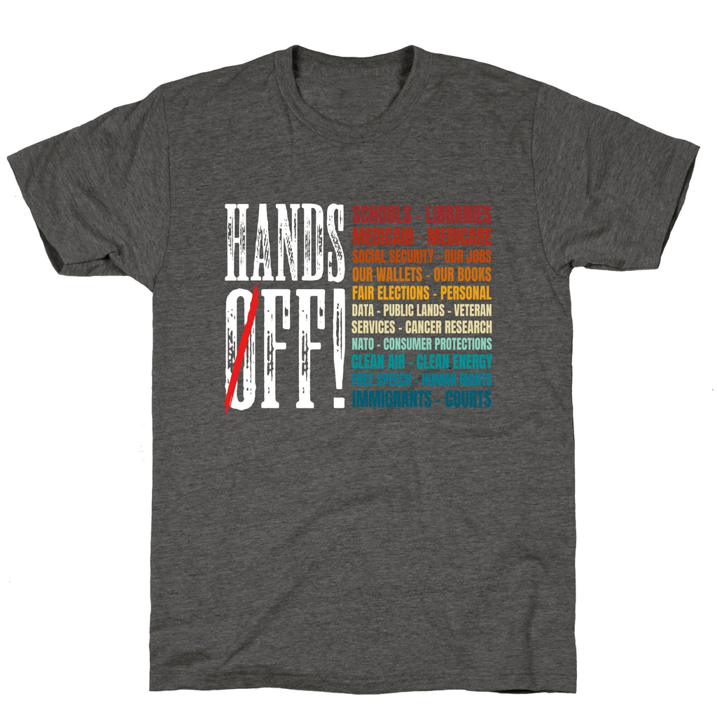 Hands Off Trump Protest Unisex Triblend Tee Unisex