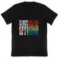 Hands Off Trump Protest V-Neck Unisex
