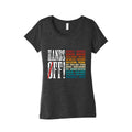 Hands Off Trump Protest Womens Triblend Tee Unisex