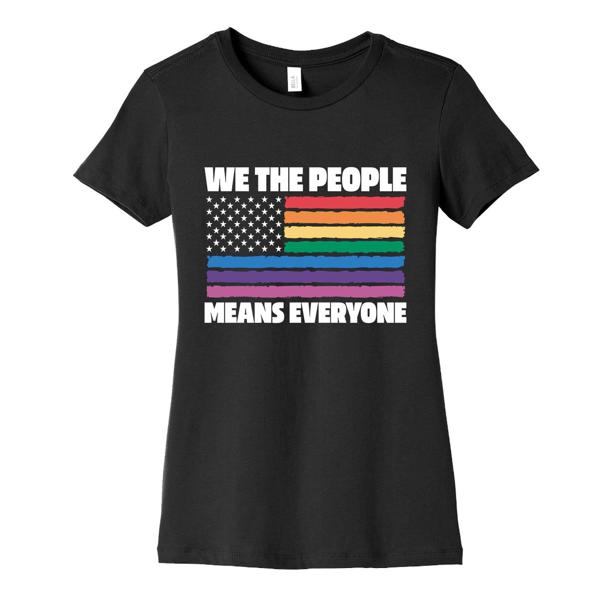 Rainbow Flag We The People Womens Cotton Tee Unisex