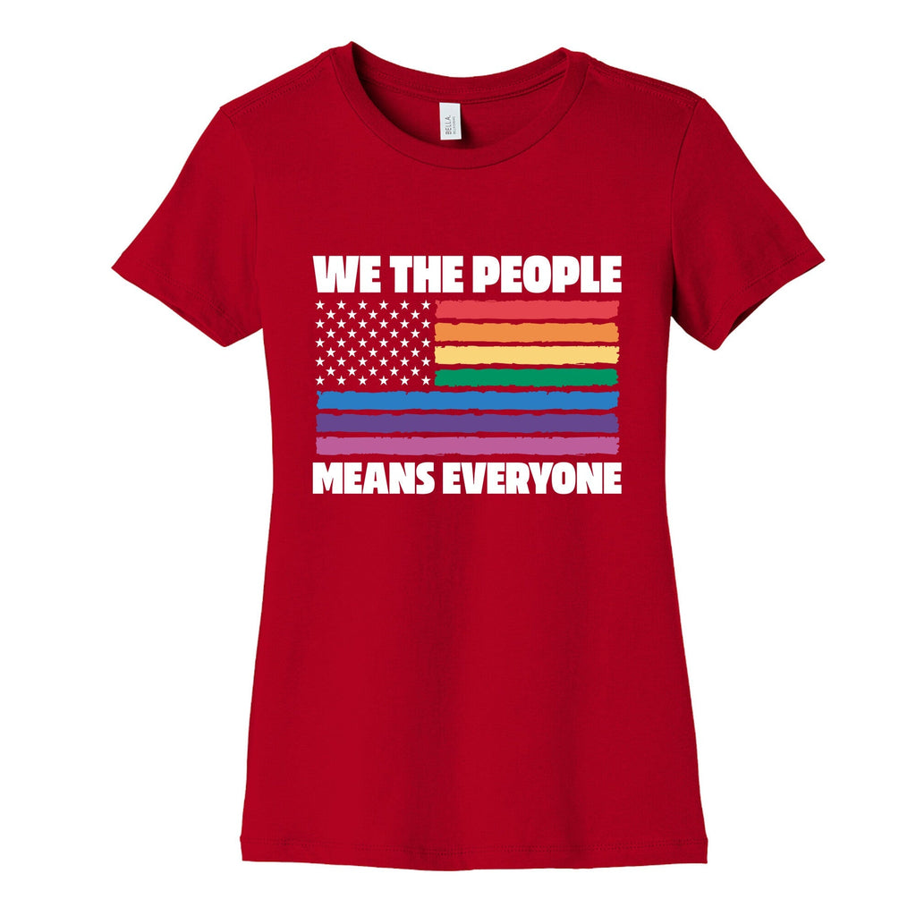 Rainbow Flag We The People Womens Cotton Tee Unisex
