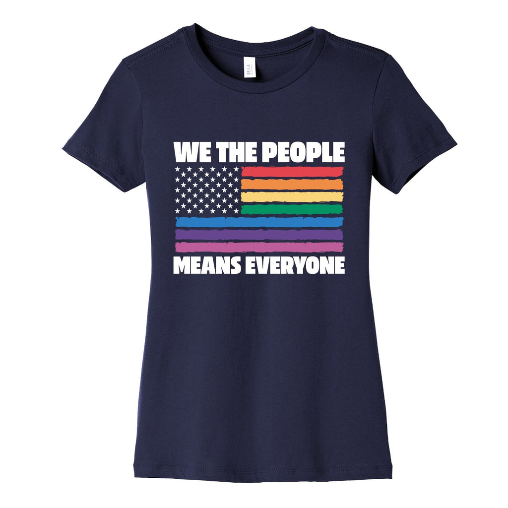 Rainbow Flag We The People Womens Cotton Tee Unisex