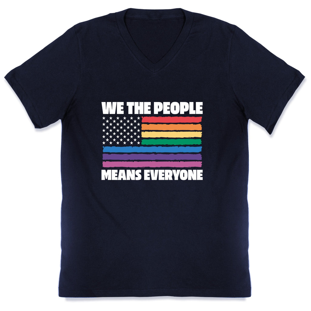 Rainbow Flag We The People V-Neck Unisex