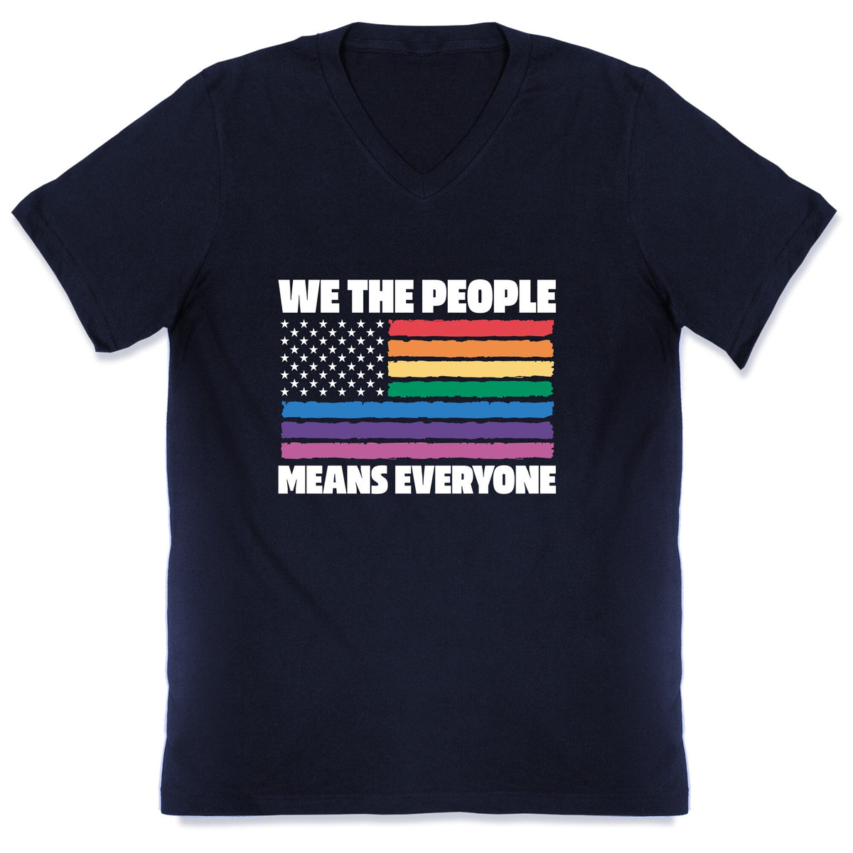 Rainbow Flag We The People V-Neck Unisex