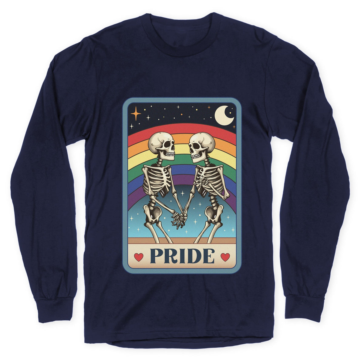 Rainbow Pride Tarot Card Longsleeve Tee Unisex