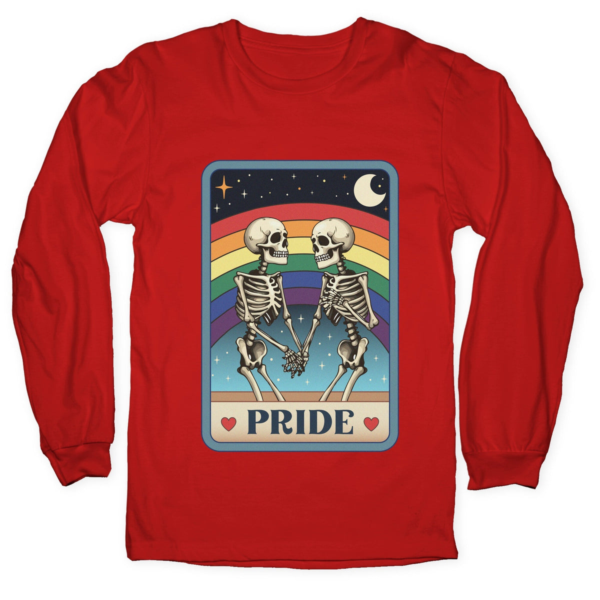 Rainbow Pride Tarot Card Longsleeve Tee Unisex