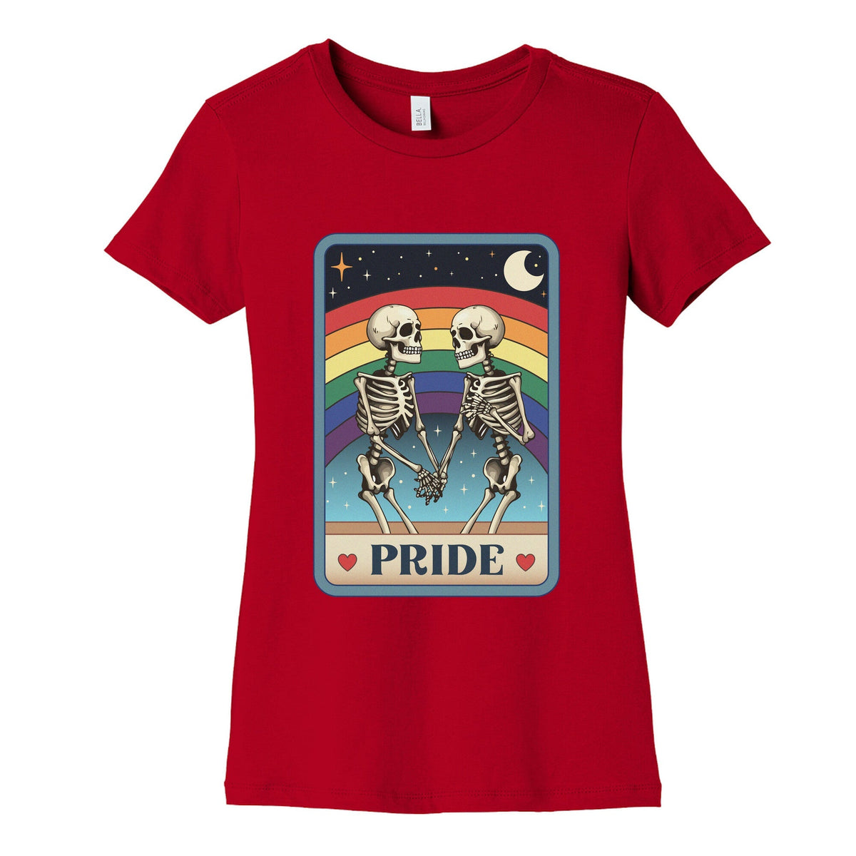 Rainbow Pride Tarot Card Womens Cotton Tee Unisex