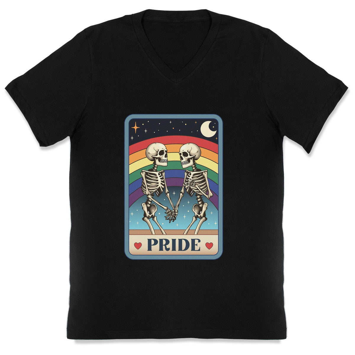 Rainbow Pride Tarot Card V-Neck Unisex
