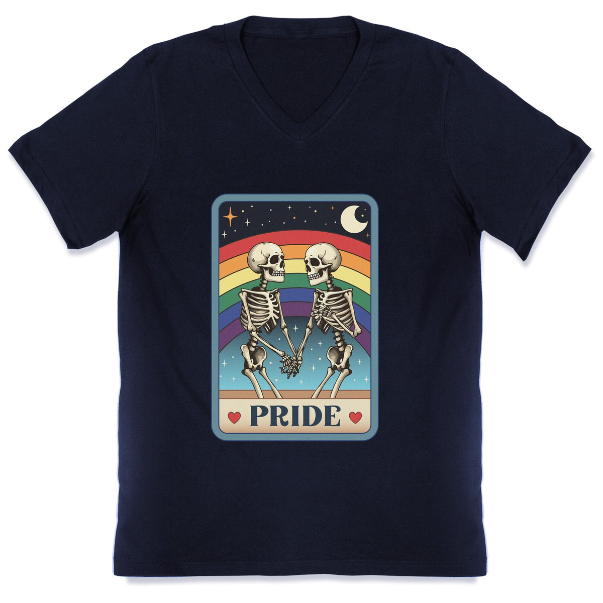 Rainbow Pride Tarot Card V-Neck Unisex