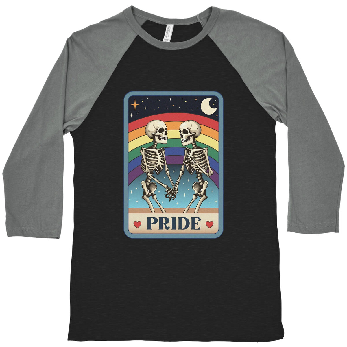 Rainbow Pride Tarot Card Baseball Tee Unisex