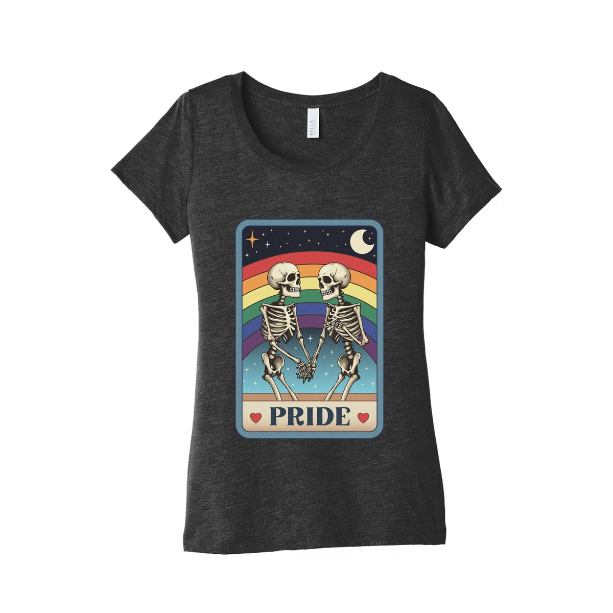 Rainbow Pride Tarot Card Womens Triblend Tee Unisex