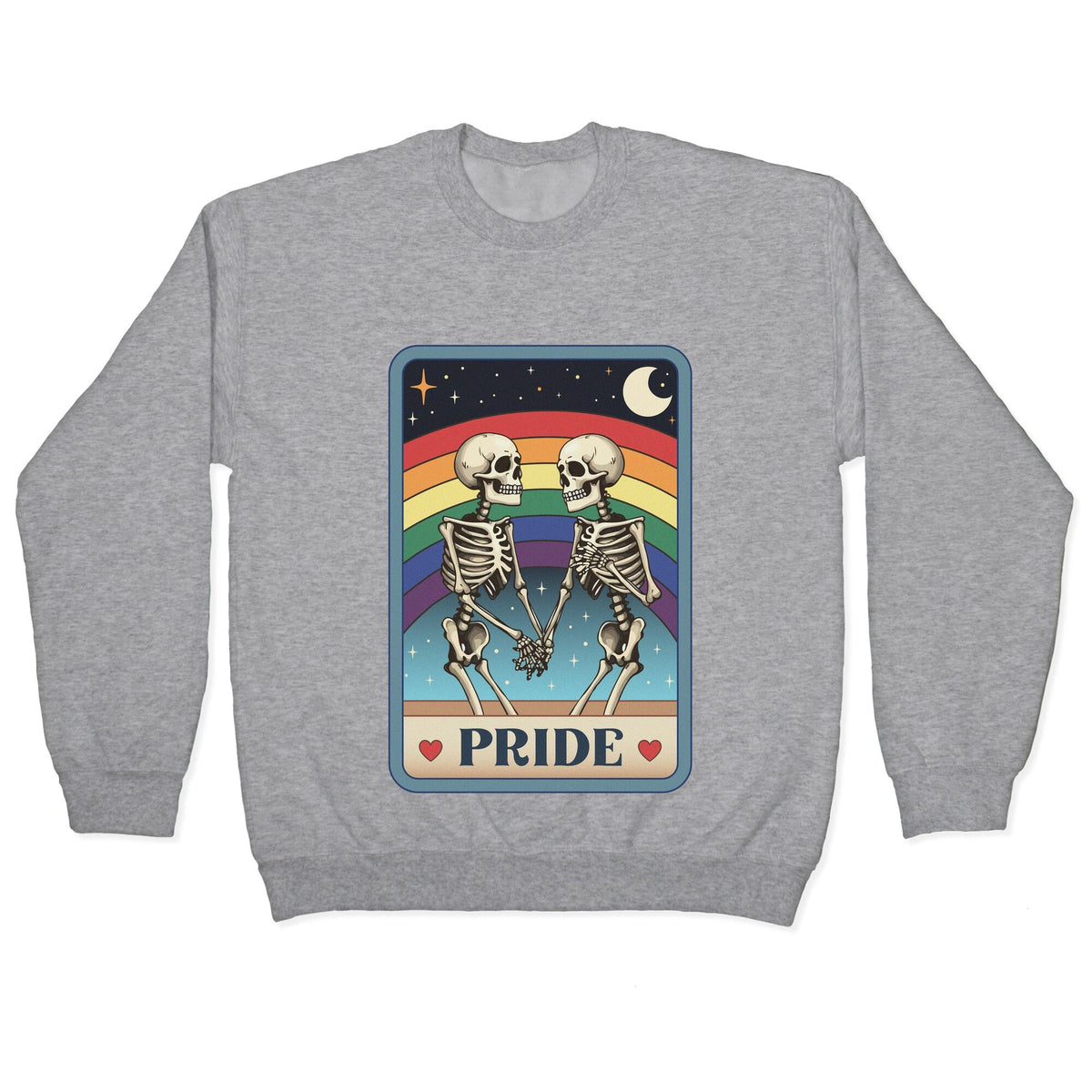 Rainbow Pride Tarot Card Crewneck Unisex