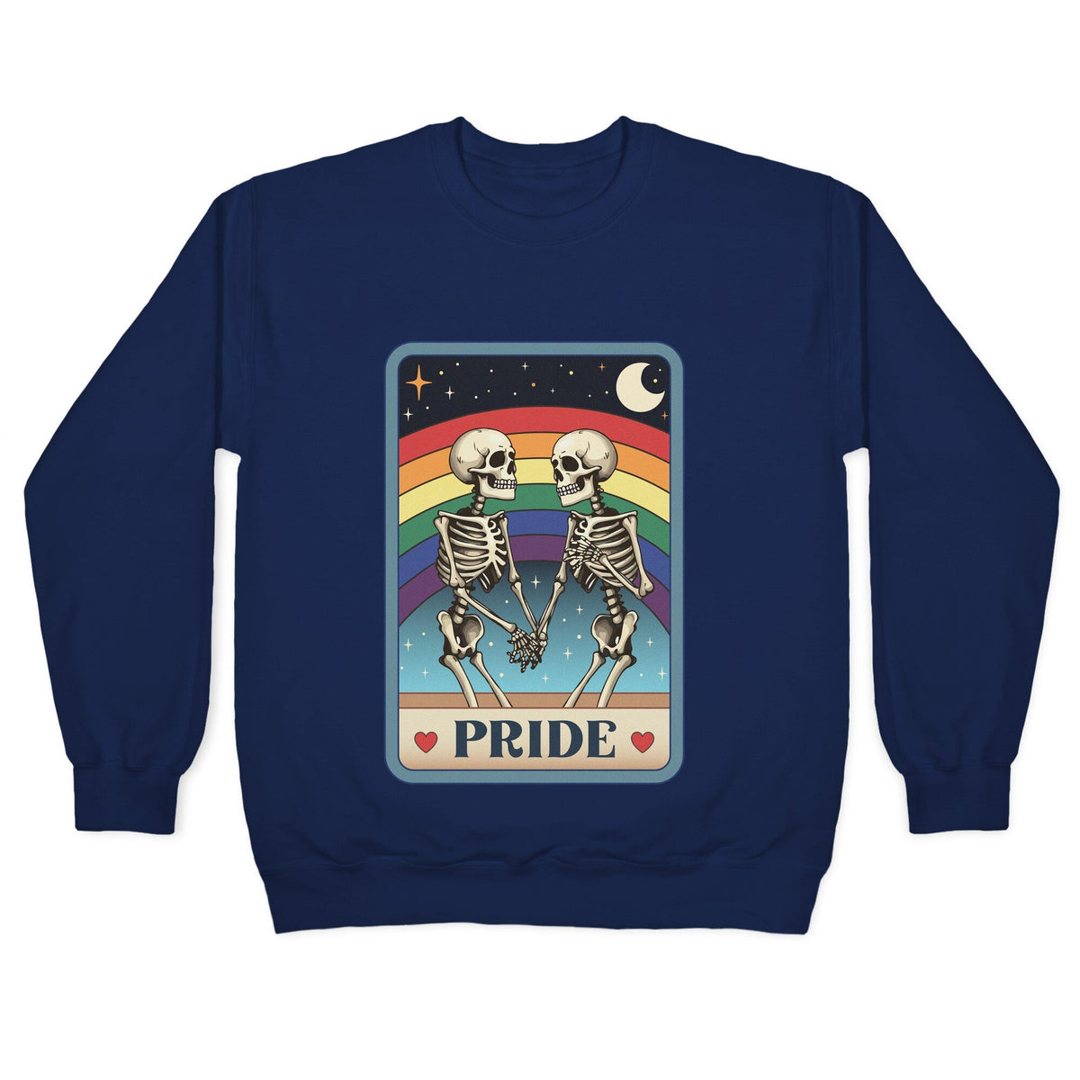 Rainbow Pride Tarot Card Crewneck Unisex