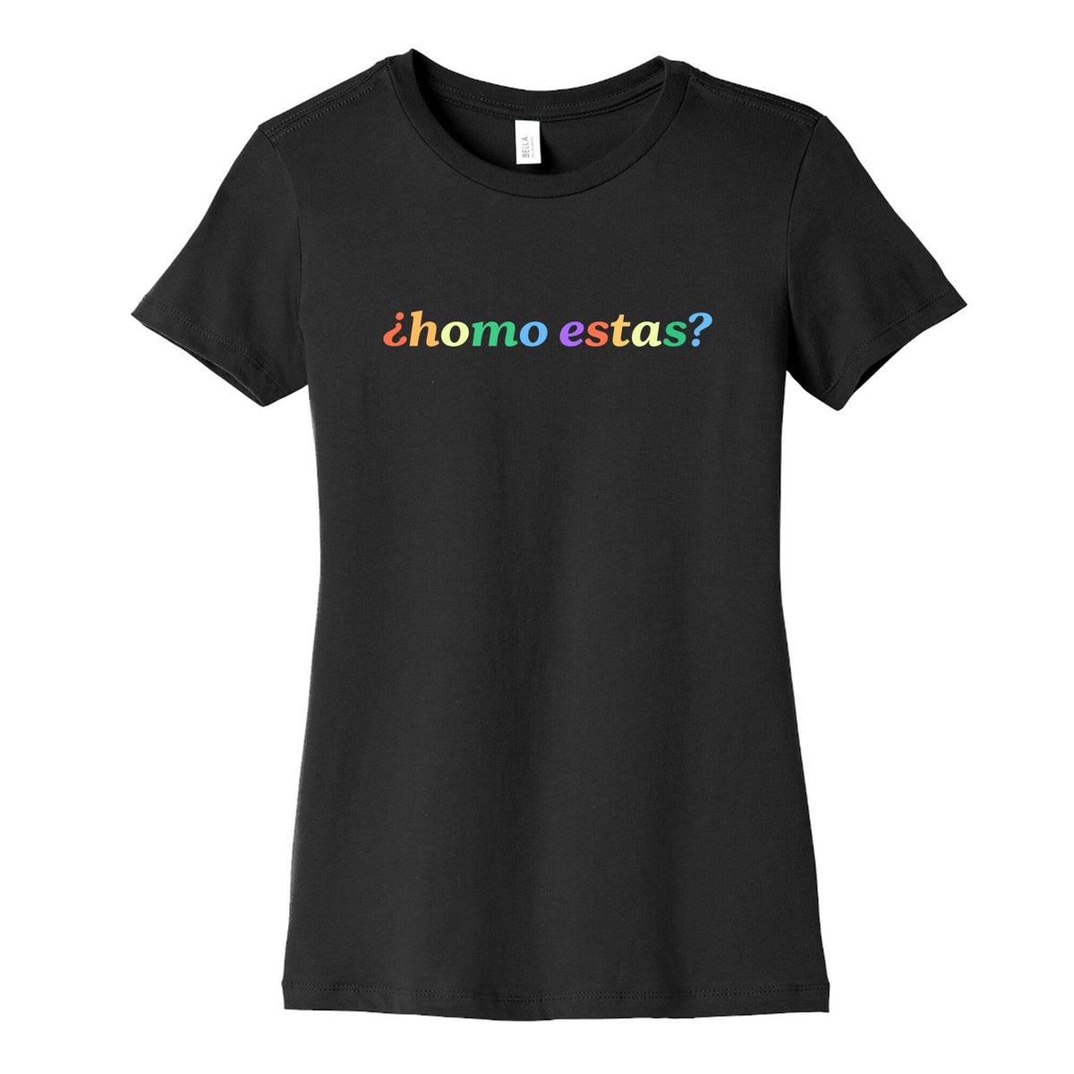 Homo Estas Rainbow Womens Cotton Tee Unisex