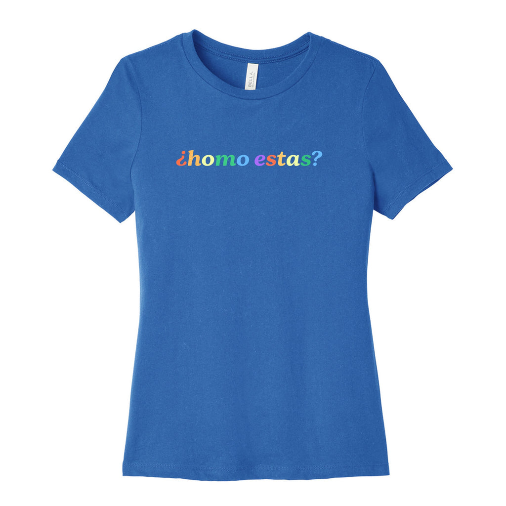 Homo Estas Rainbow Womens Relaxed Fit Cotton Tee Unisex