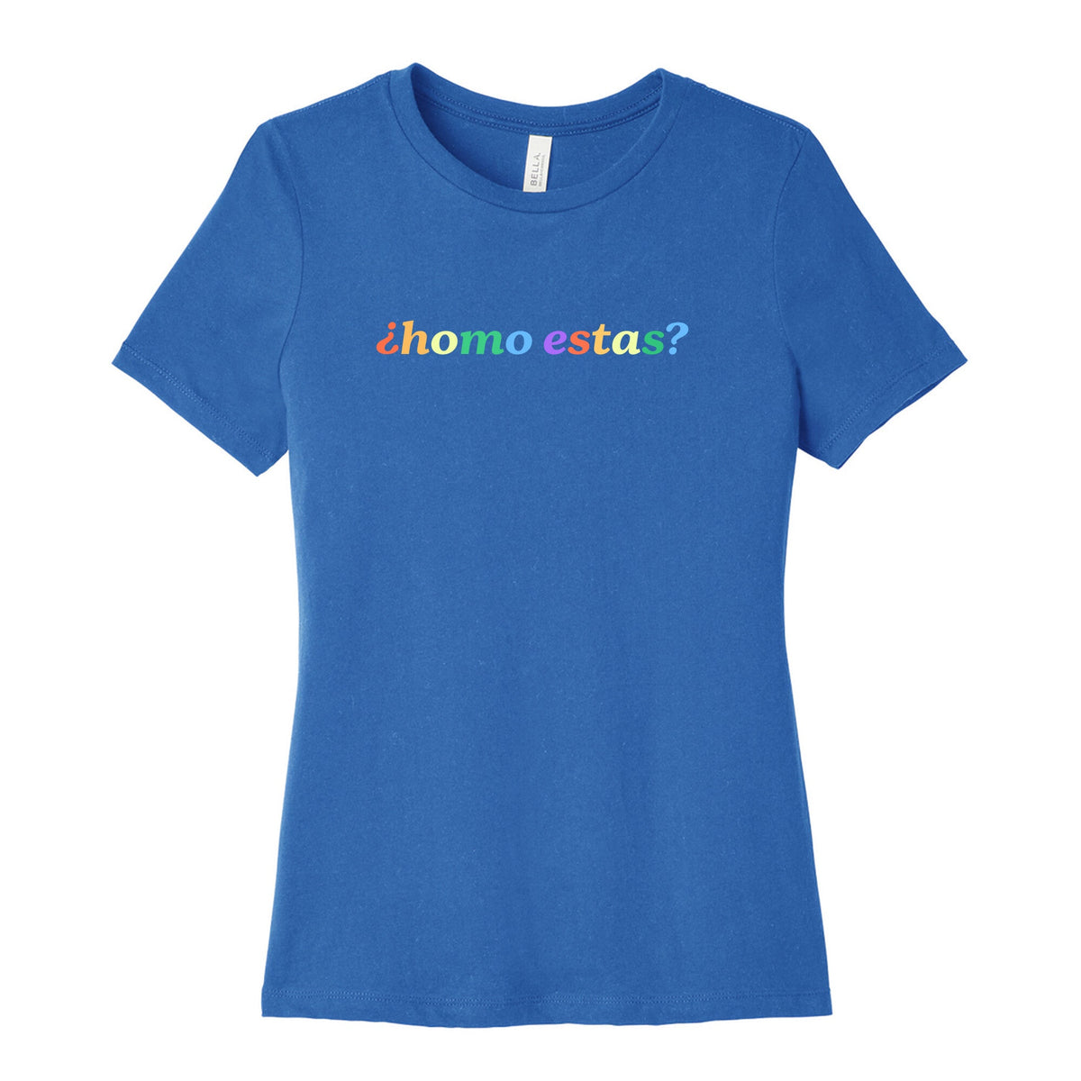 Homo Estas Rainbow Womens Relaxed Fit Cotton Tee Unisex
