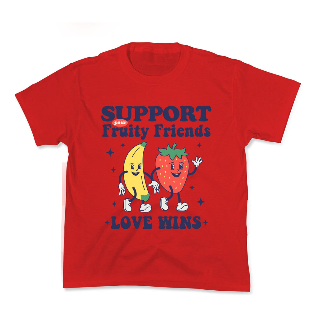 Support Your Fruity Friends Pride Kids Tee Unisex