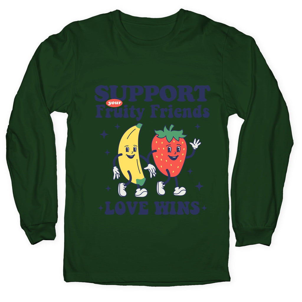 Support Your Fruity Friends Pride Longsleeve Tee Unisex