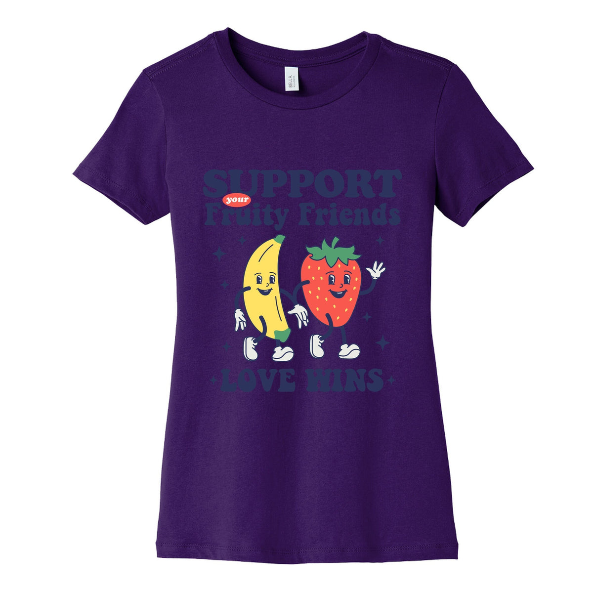 Support Your Fruity Friends Pride Womens Cotton Tee Unisex
