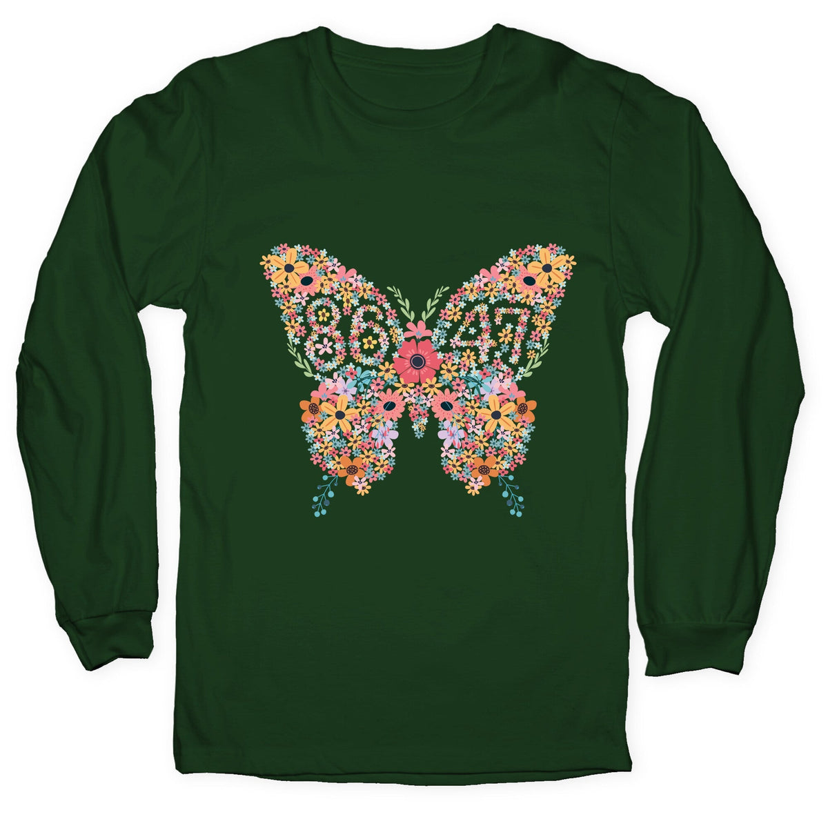 8647 Anti Trump Butterfly Longsleeve Tee Unisex
