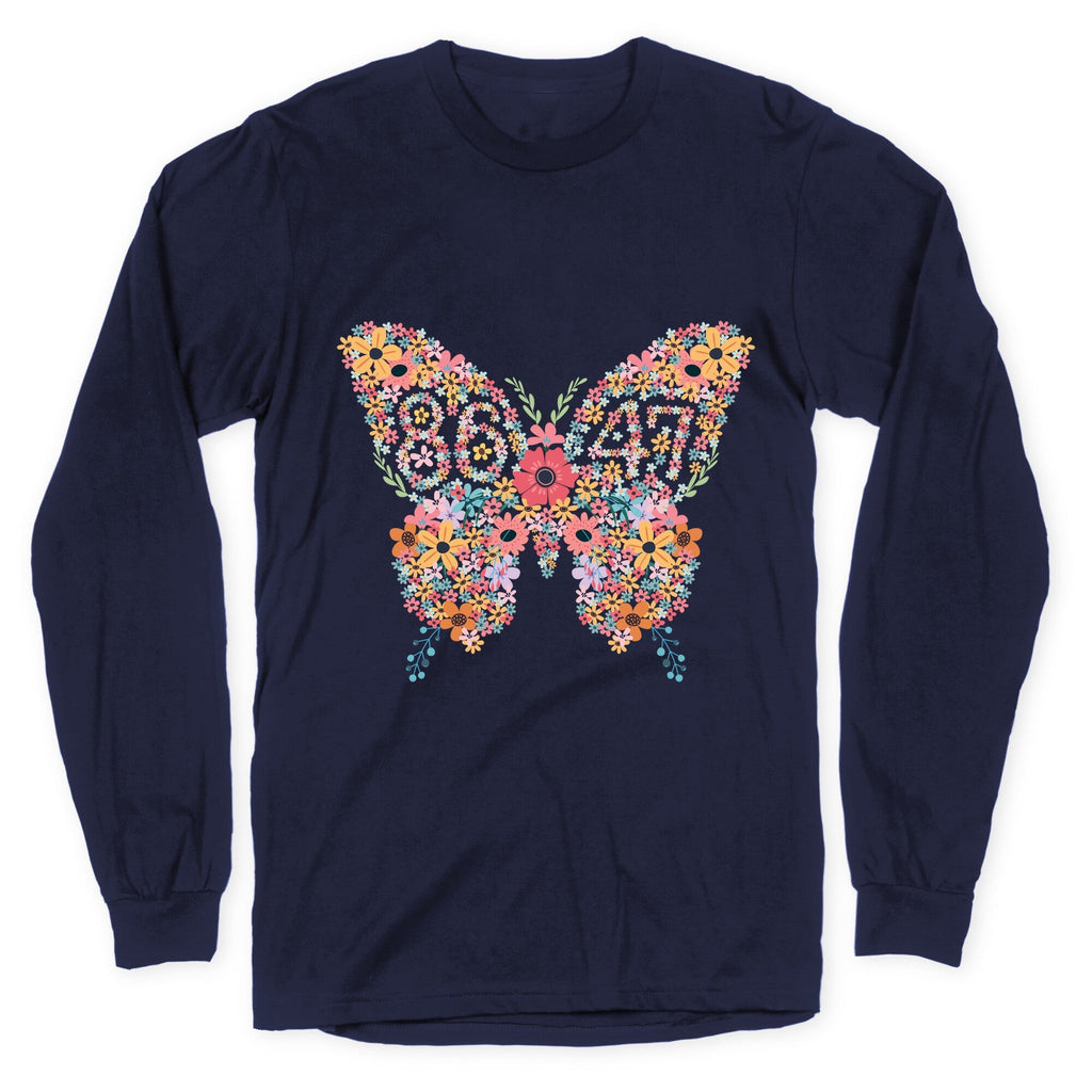 8647 Anti Trump Butterfly Longsleeve Tee Unisex
