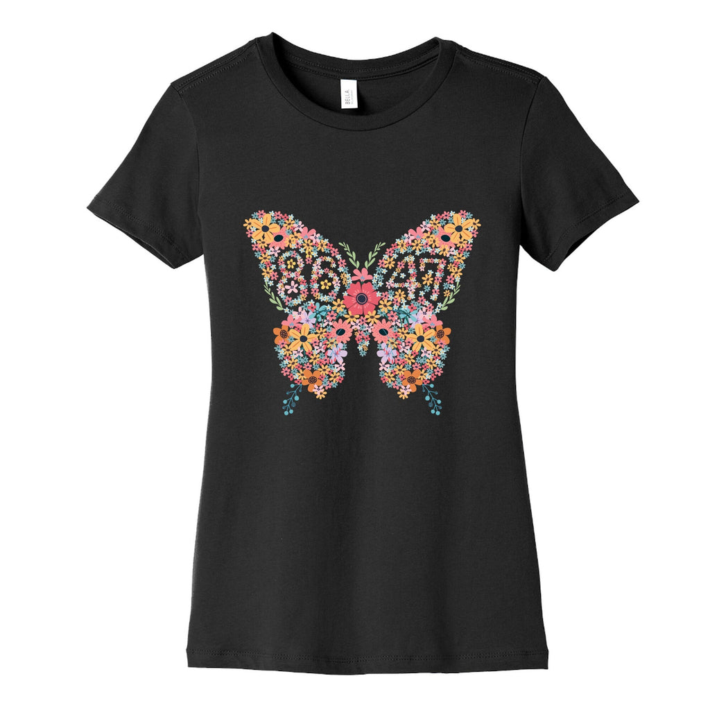 8647 Anti Trump Butterfly Womens Cotton Tee Unisex