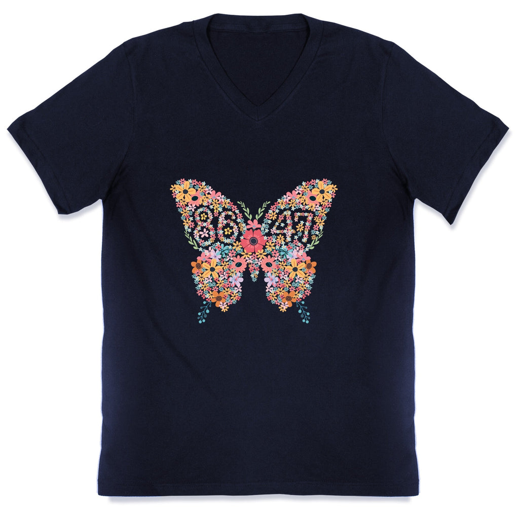 8647 Anti Trump Butterfly V-Neck Unisex