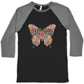 8647 Anti Trump Butterfly Baseball Tee Unisex