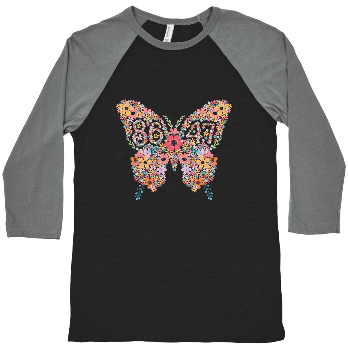 8647 Anti Trump Butterfly Baseball Tee Unisex