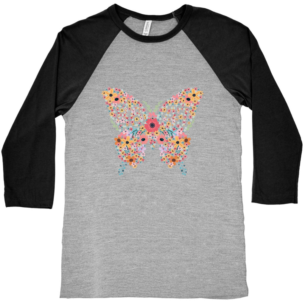 8647 Anti Trump Butterfly Baseball Tee Unisex