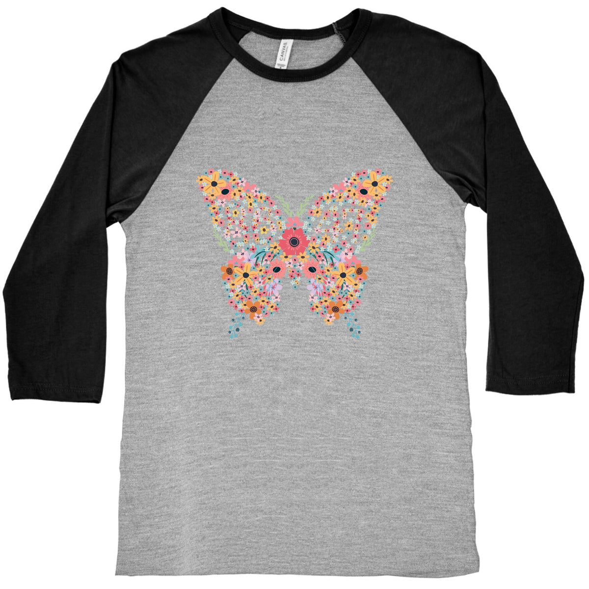 8647 Anti Trump Butterfly Baseball Tee Unisex