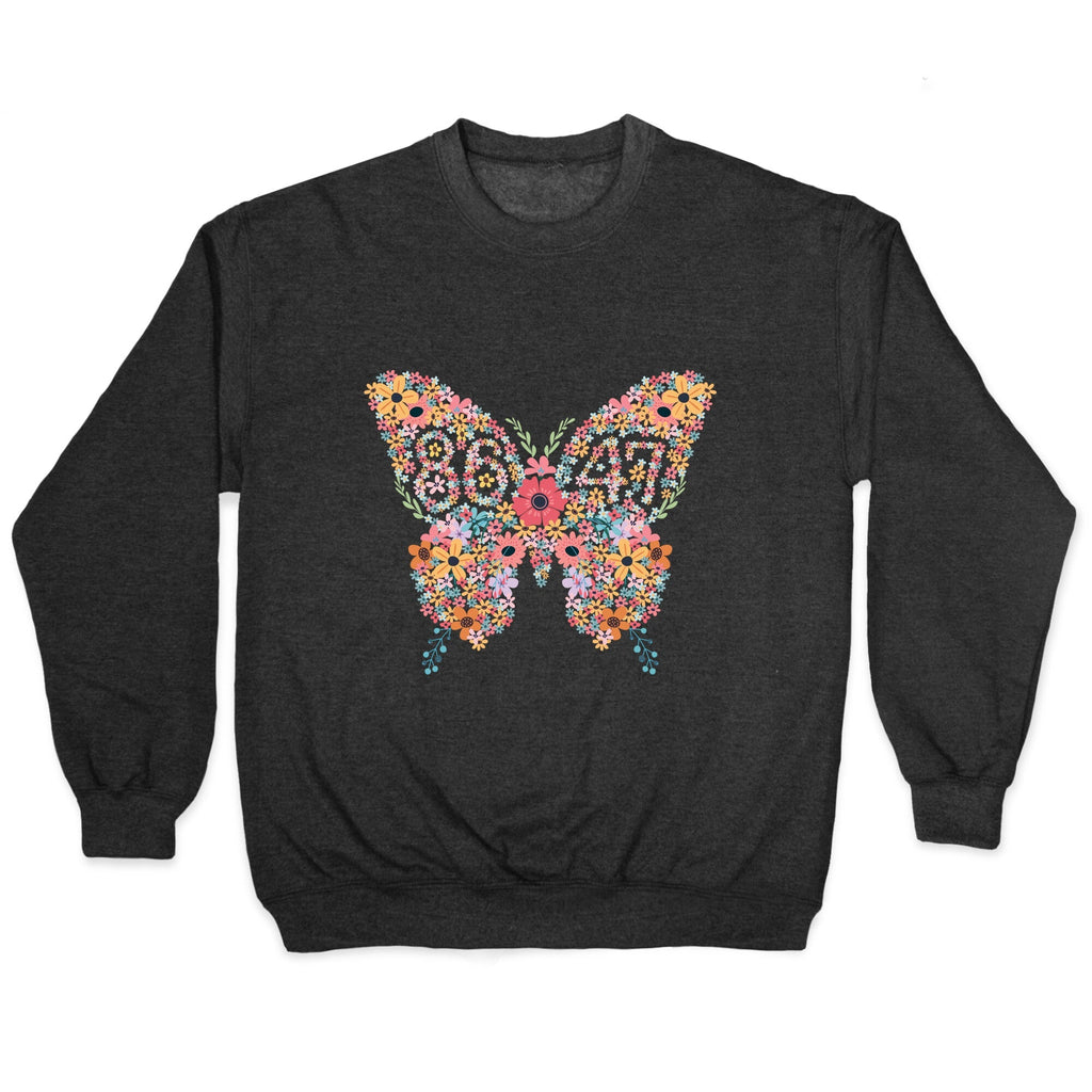 8647 Anti Trump Butterfly Crewneck Unisex