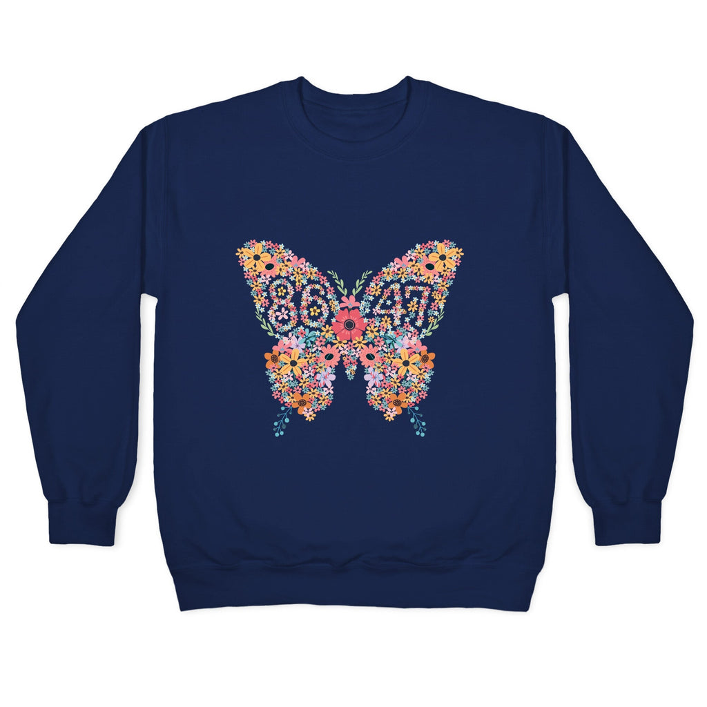 8647 Anti Trump Butterfly Crewneck Unisex