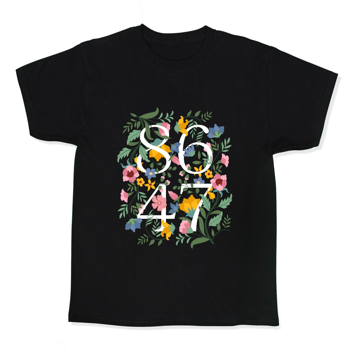 8647 Anti Trump Floral Kids Tee Unisex