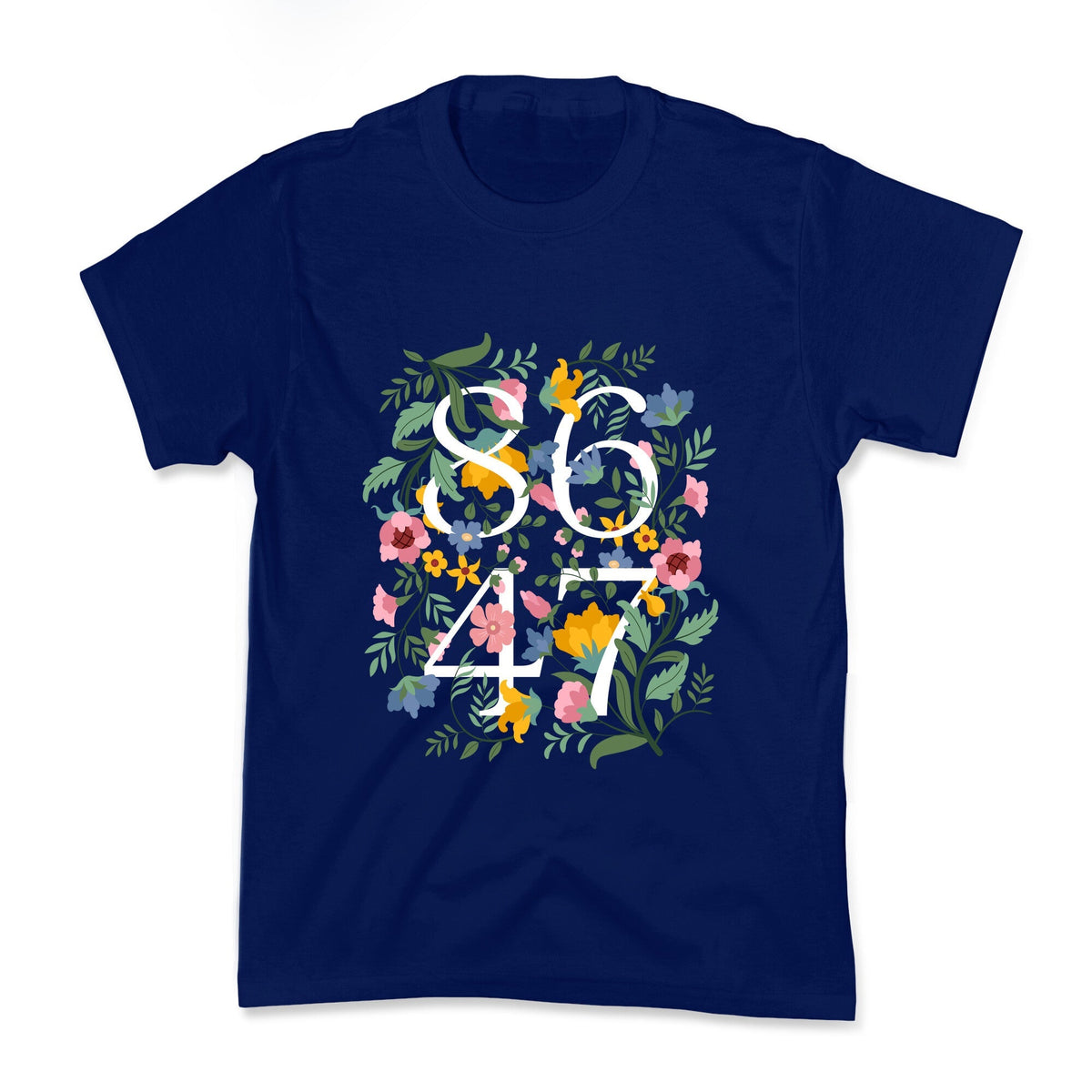 8647 Anti Trump Floral Kids Tee Unisex