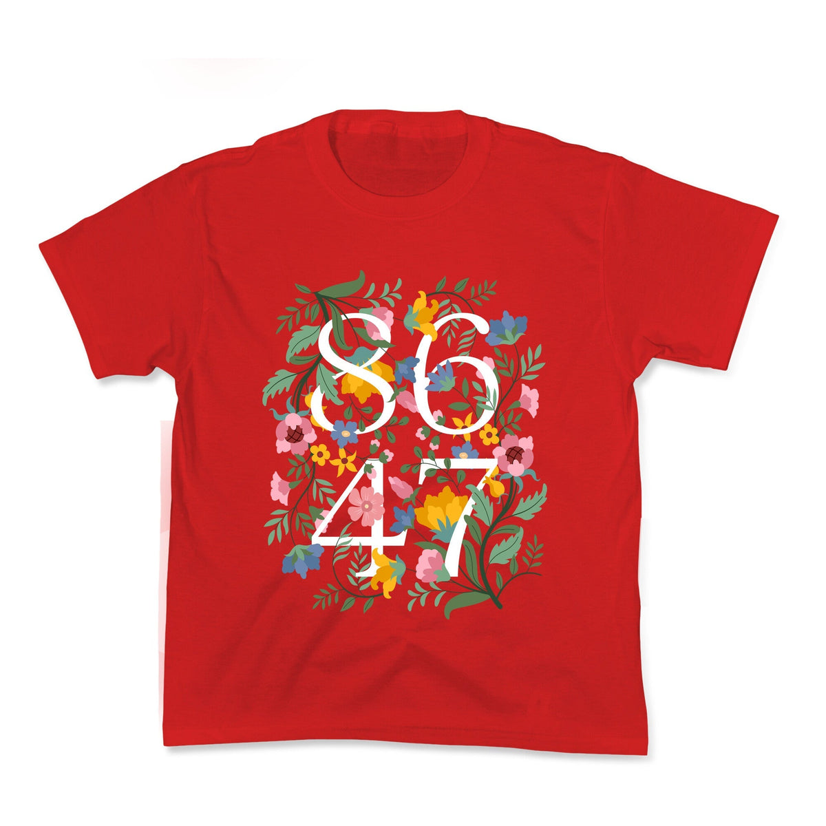 8647 Anti Trump Floral Kids Tee Unisex