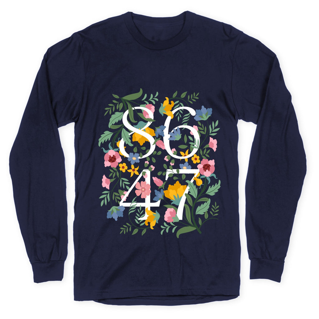 8647 Anti Trump Floral Longsleeve Tee Unisex