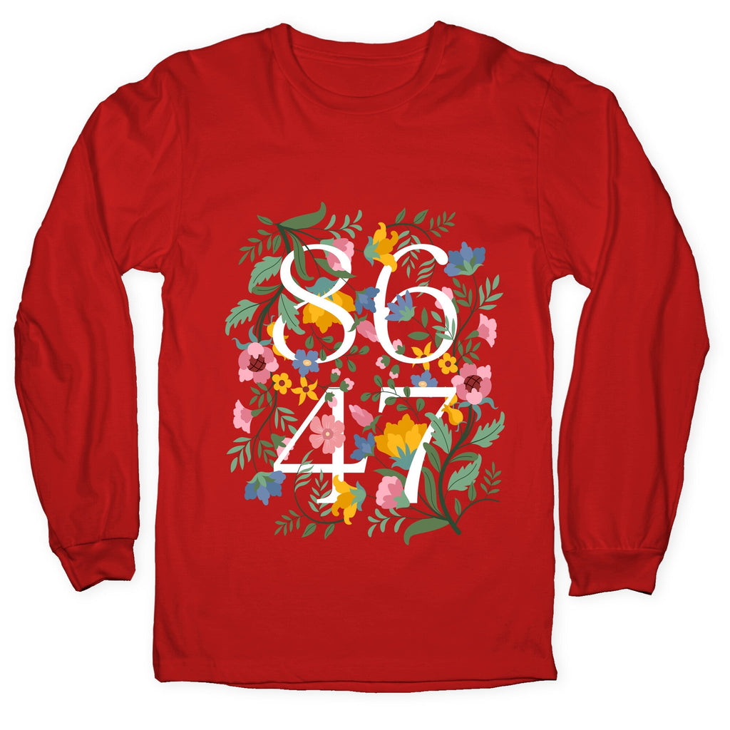 8647 Anti Trump Floral Longsleeve Tee Unisex