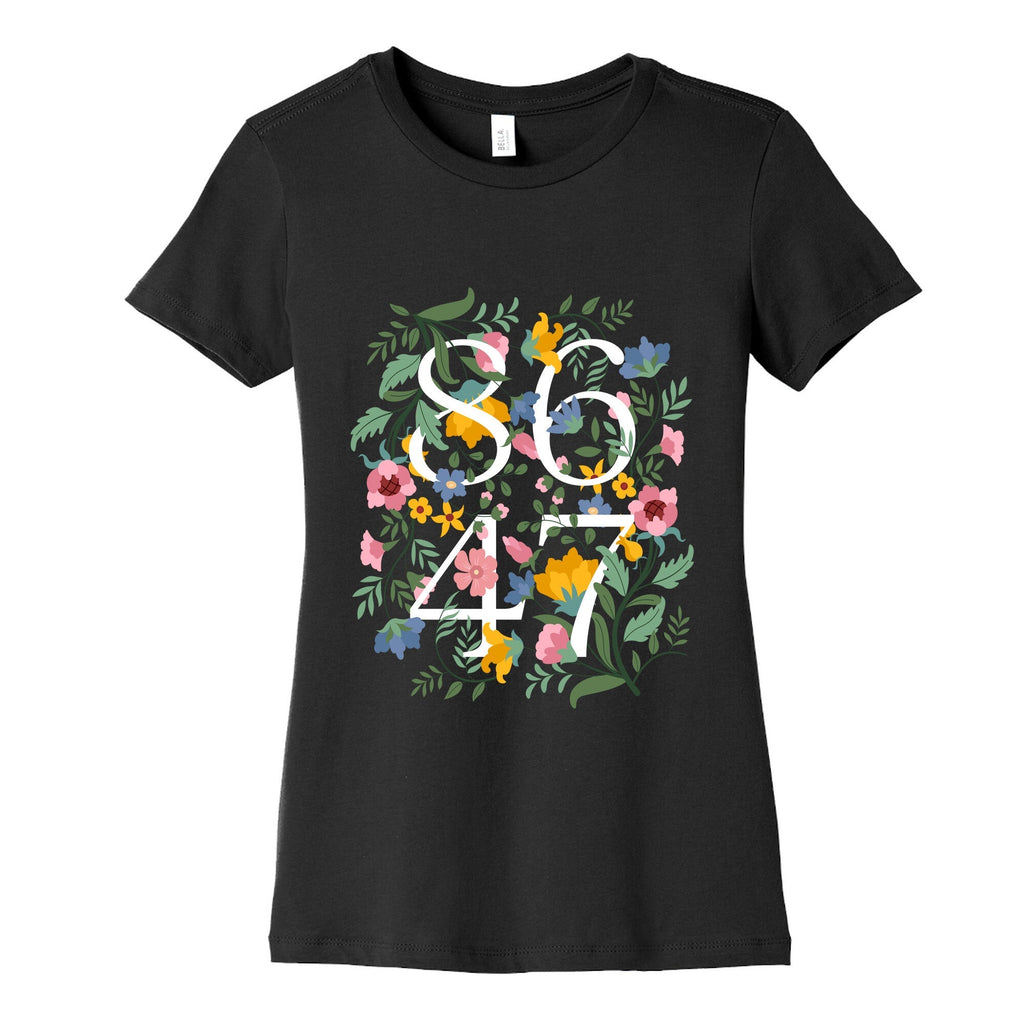 8647 Anti Trump Floral Womens Cotton Tee Unisex