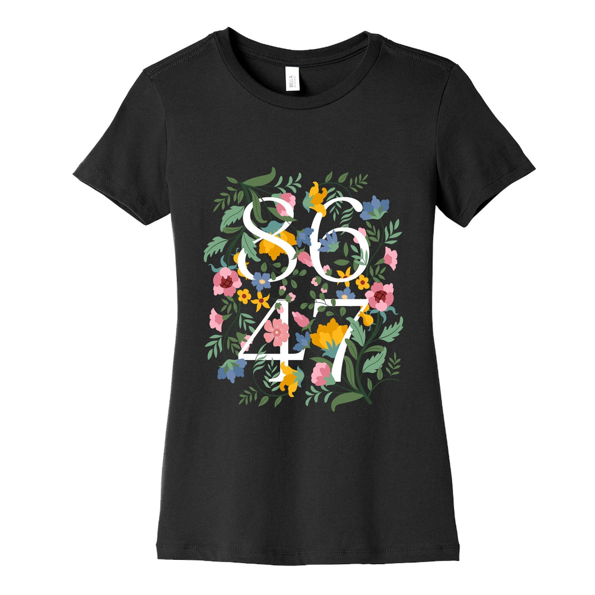 8647 Anti Trump Floral Womens Cotton Tee Unisex