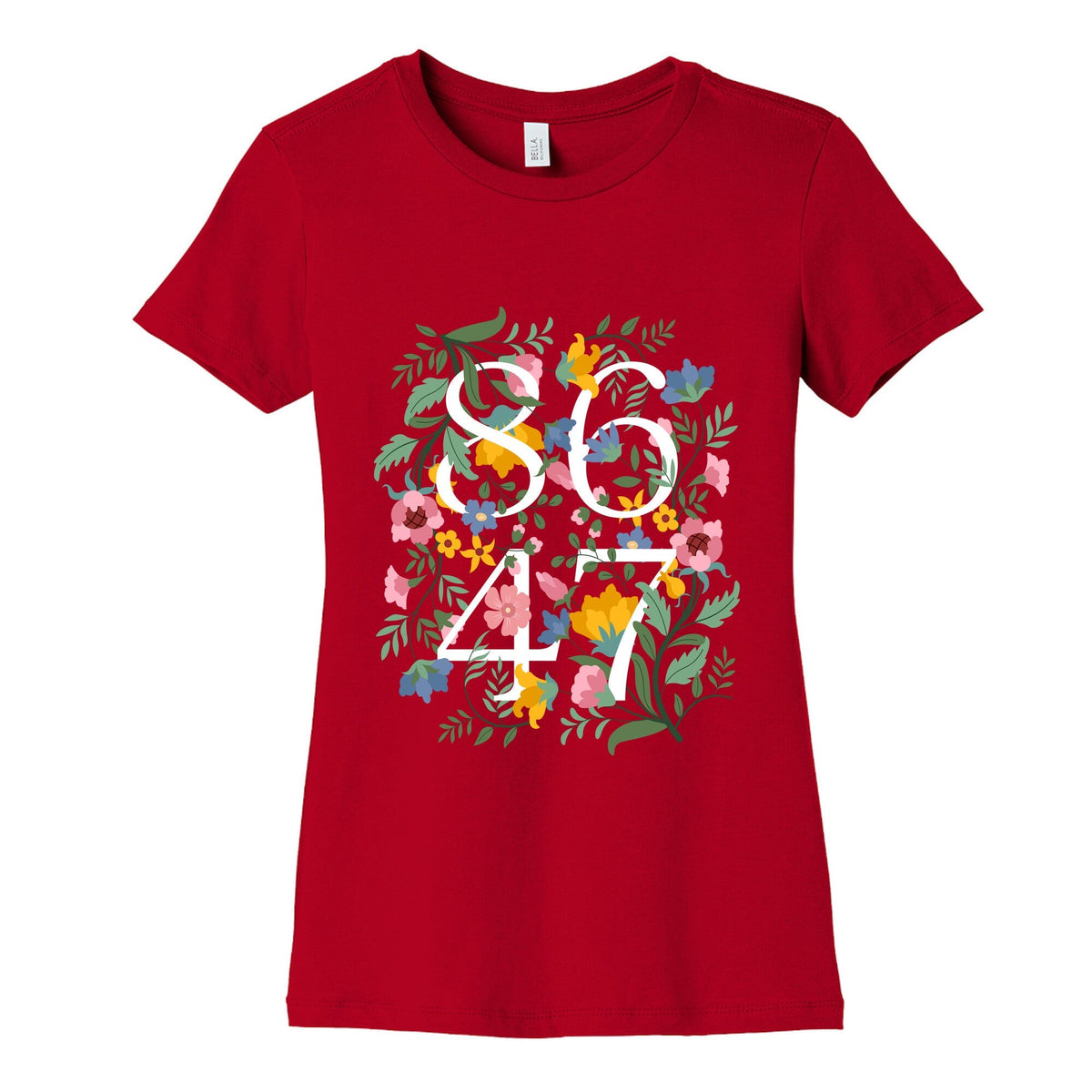 8647 Anti Trump Floral Womens Cotton Tee Unisex