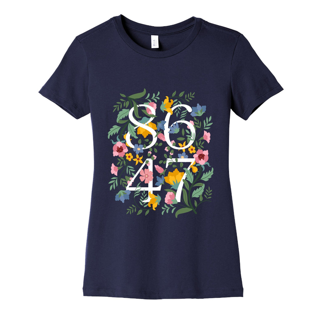 8647 Anti Trump Floral Womens Cotton Tee Unisex
