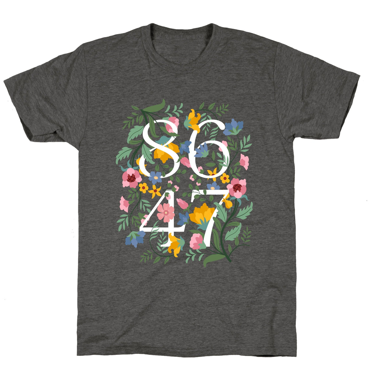 8647 Anti Trump Floral Unisex Triblend Tee Unisex