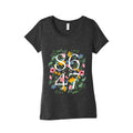 8647 Anti Trump Floral Womens Triblend Tee Unisex