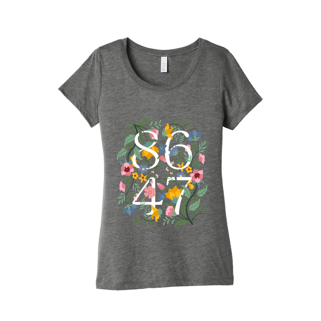 8647 Anti Trump Floral Womens Triblend Tee Unisex