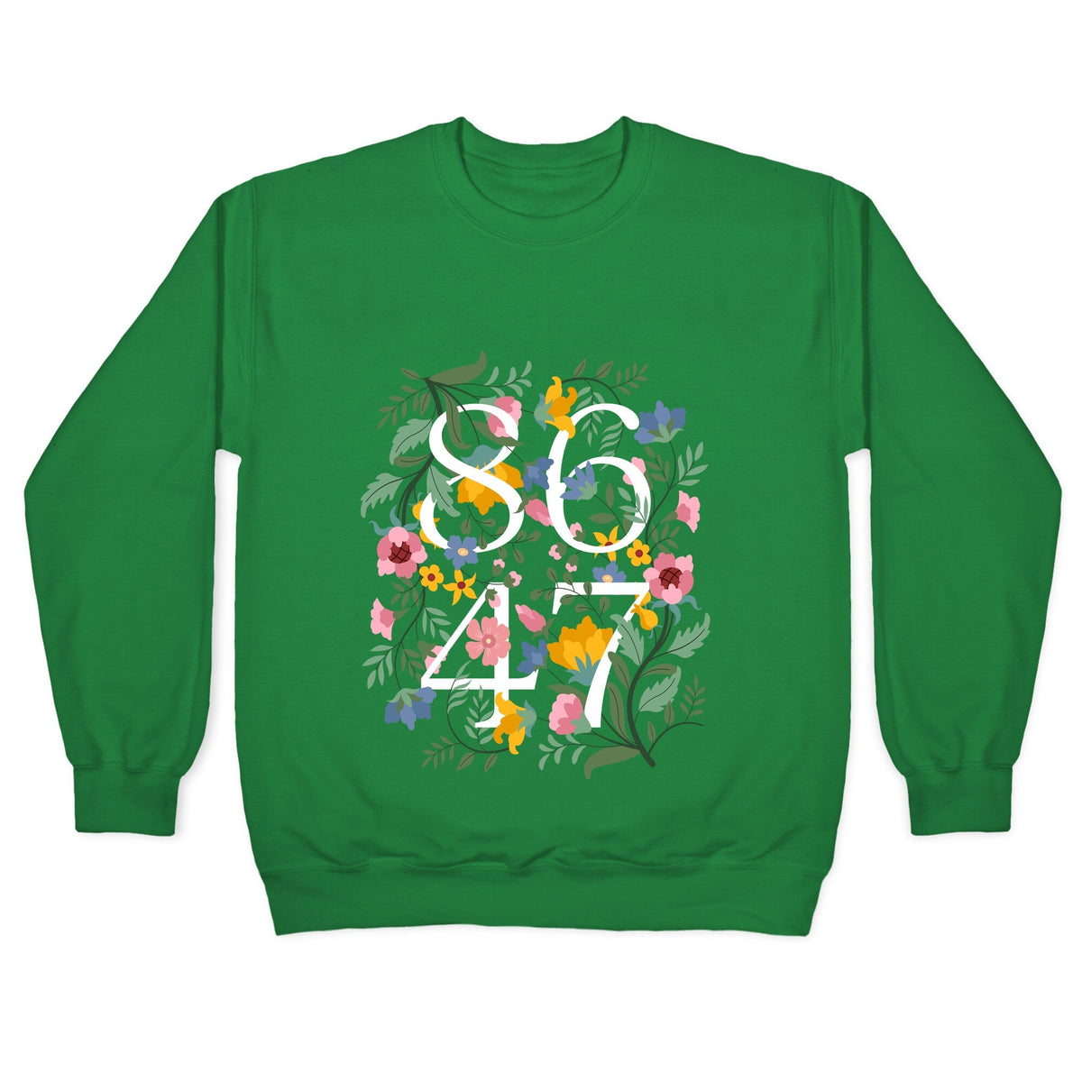 8647 Anti Trump Floral Crewneck Unisex