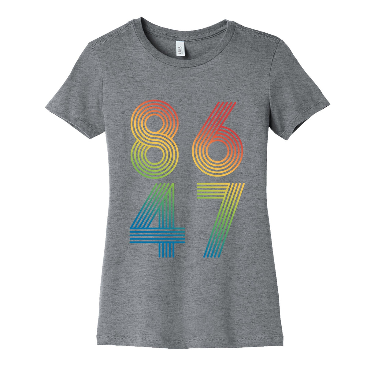 8647 Anti Trump Rainbow Womens Cotton Tee Unisex