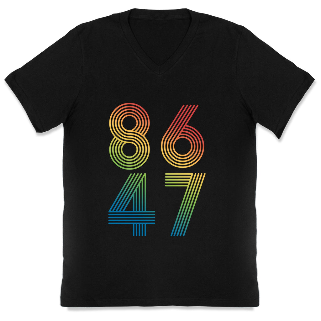8647 Anti Trump Rainbow V-Neck Unisex