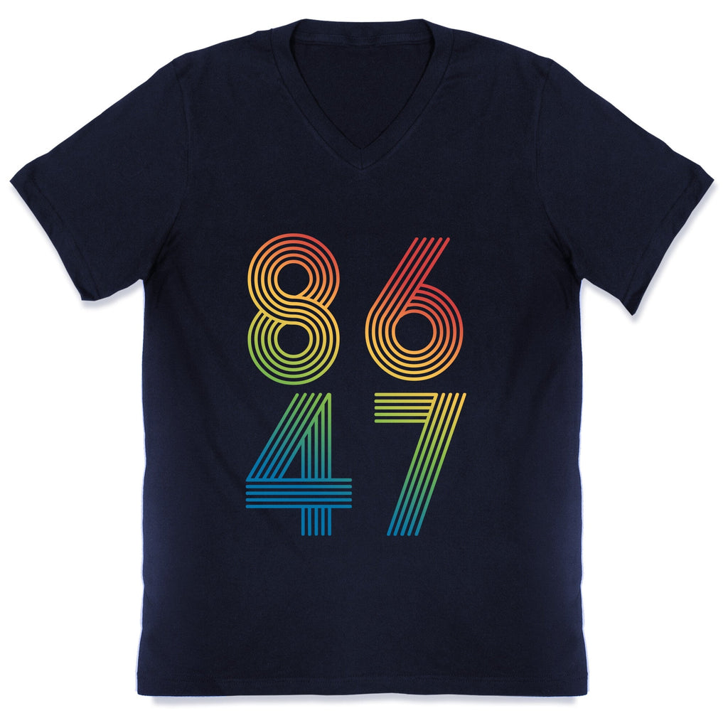 8647 Anti Trump Rainbow V-Neck Unisex