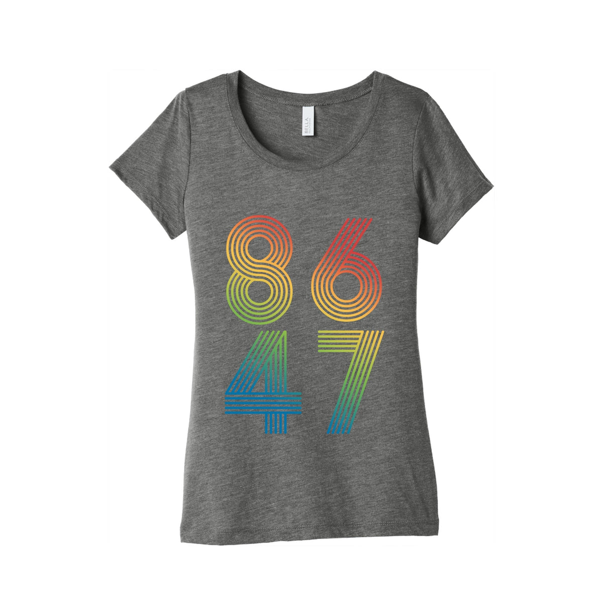 8647 Anti Trump Rainbow Womens Triblend Tee Unisex